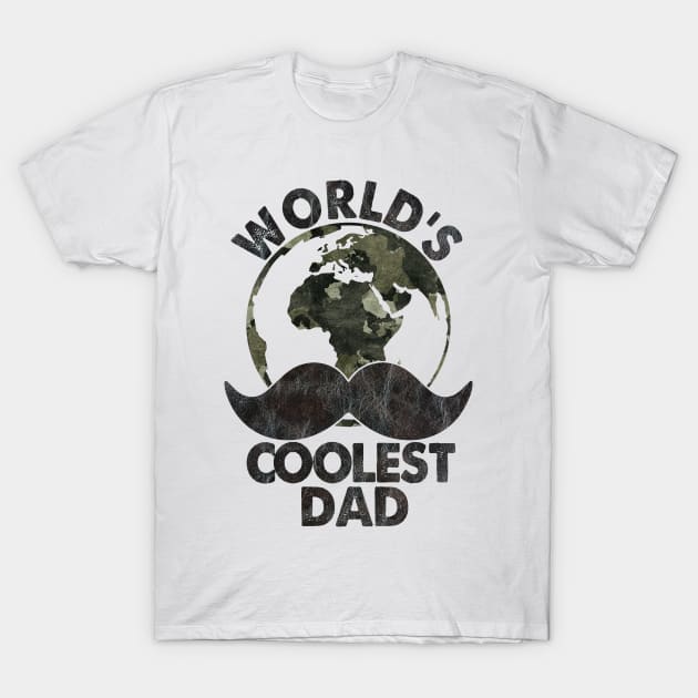 World's Coolest Dad Distressed T-Shirt by FlawlessSeams